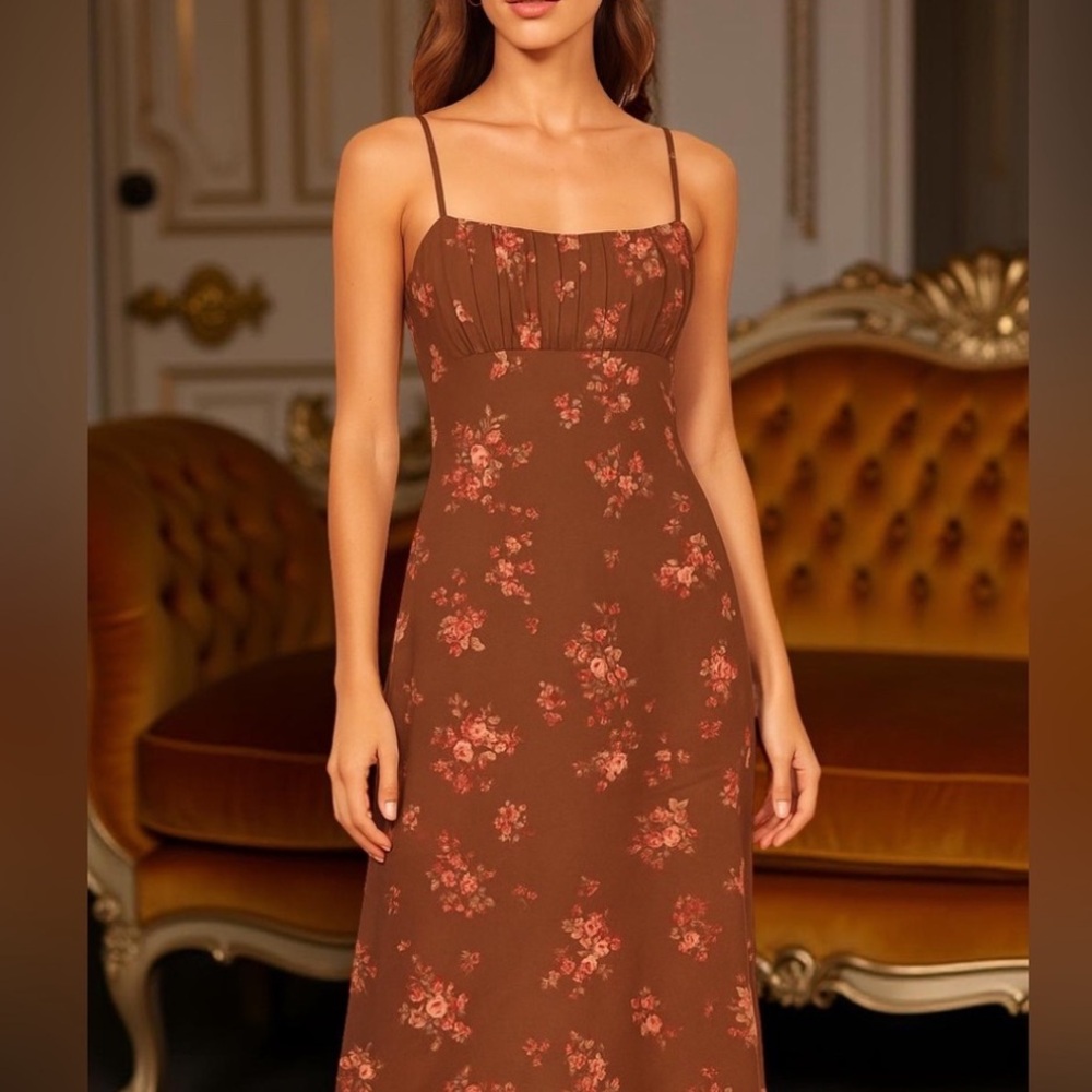 Reformation Arie Midi Dress Size 0 In Nona Floral Print